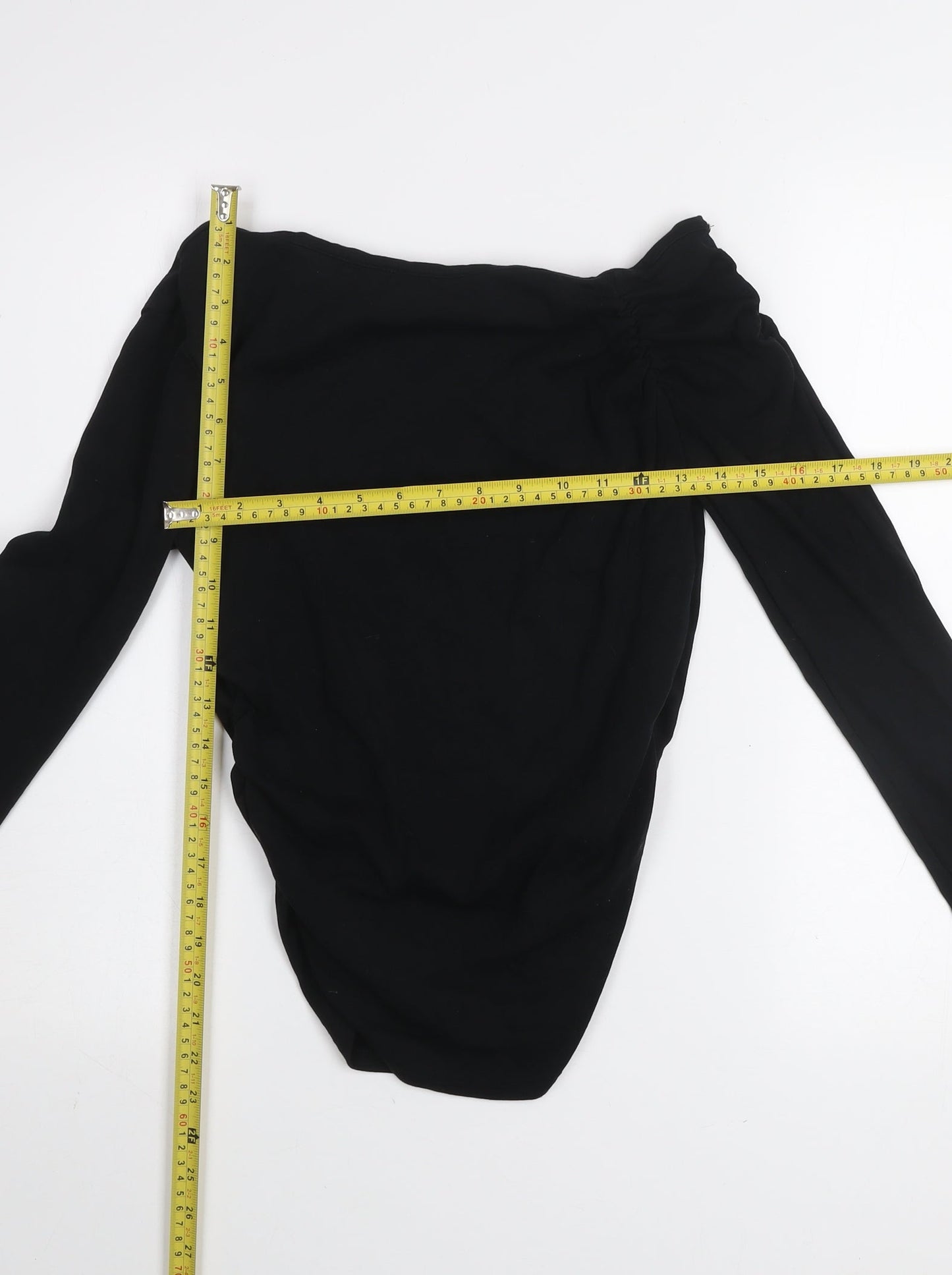 Womens UK Size L Zara Black Basic Blouse
