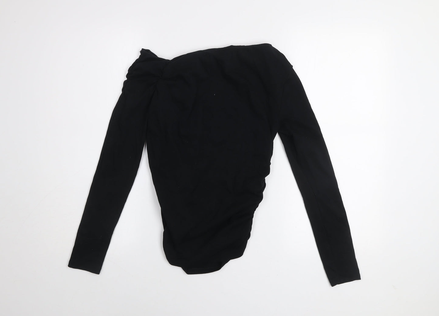 Womens UK Size L Zara Black Basic Blouse