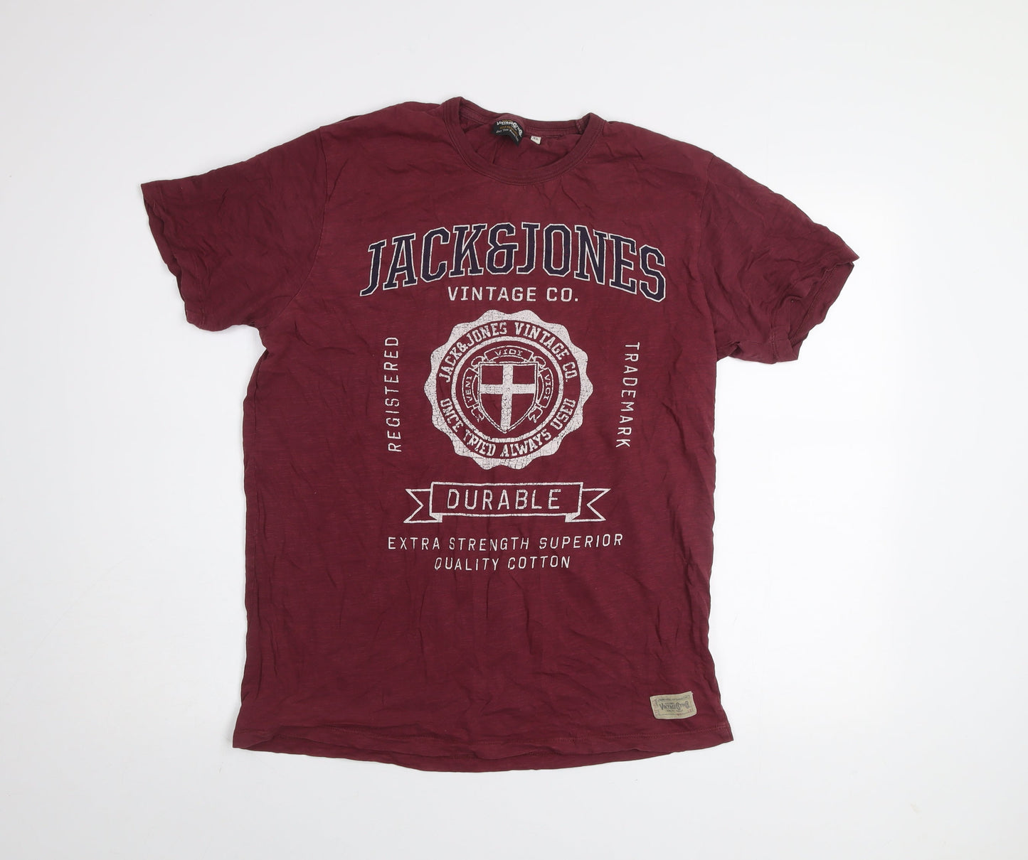 Mens UK Size XL JACK & JONES Red  T-Shirt