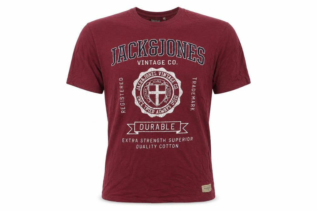 Mens UK Size XL JACK & JONES Red  T-Shirt