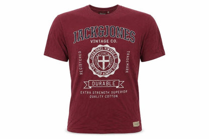 Mens UK Size XL JACK & JONES Red  T-Shirt