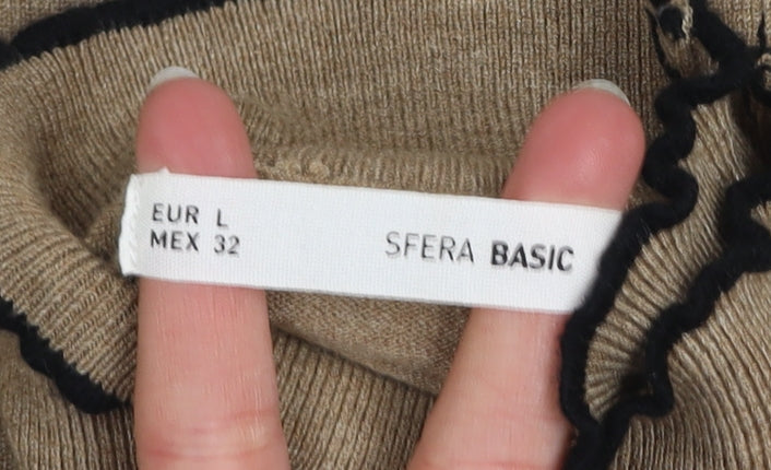 Womens UK Size 14 Sfera Beige Pullover Jumper