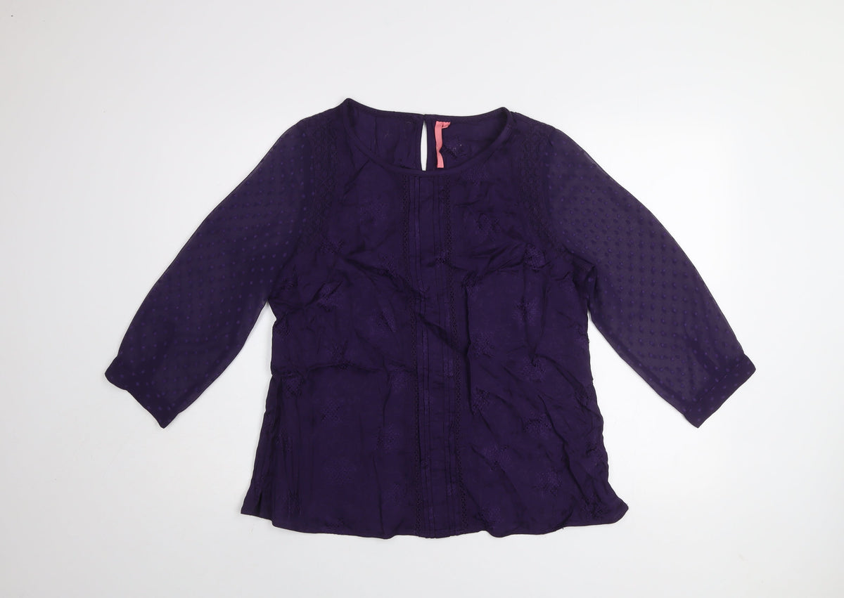 Womens UK Size 14 White Stuff Purple Tunic Blouse