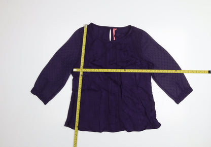Womens UK Size 14 White Stuff Purple Tunic Blouse