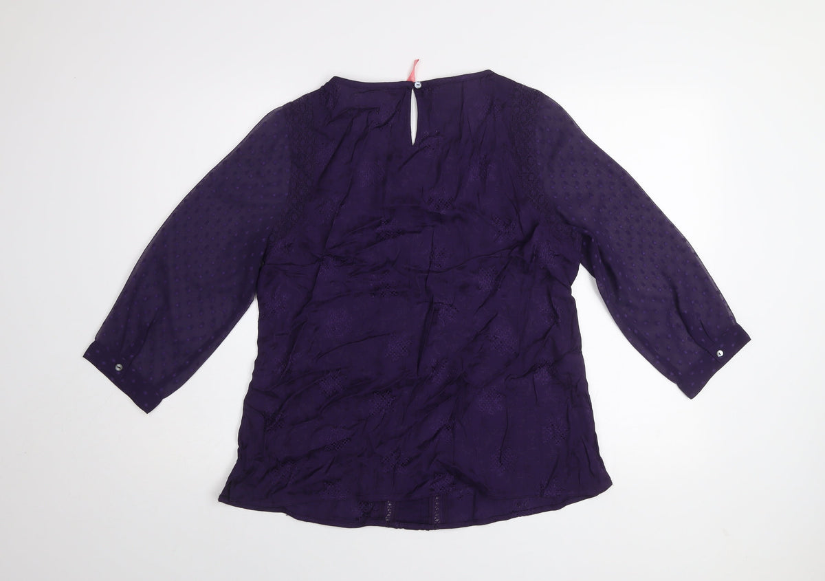 Womens UK Size 14 White Stuff Purple Tunic Blouse
