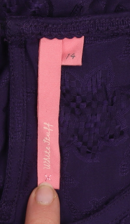 Womens UK Size 14 White Stuff Purple Tunic Blouse