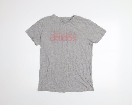 Womens UK Size XS adidas Grey Basic T-Shirt