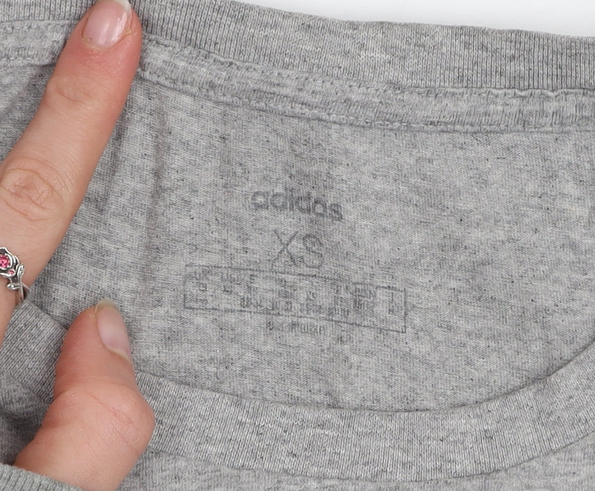Womens UK Size XS adidas Grey Basic T-Shirt