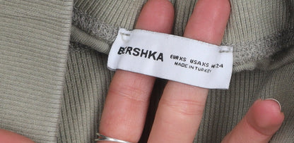 Womens UK Size XS Bershka  Leggings Beige Leggings