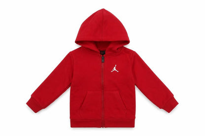 Jordan Unisex Baby Red Hooded Basic Zip Jacket 18 Months Cotton Blend