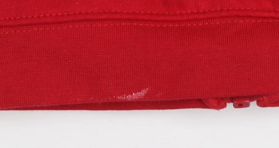Jordan Unisex Baby Red Hooded Basic Zip Jacket 18 Months Cotton Blend