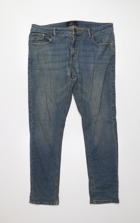 Next Men's Blue Skinny Fit Denim Jeans 38R