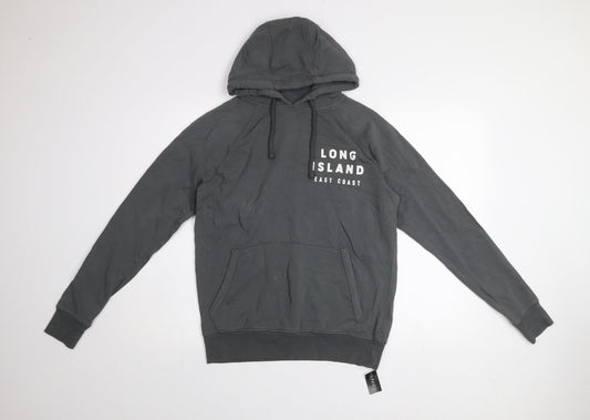 Mens UK Size XS Dunnes Stores Grey Pullover Hoodie