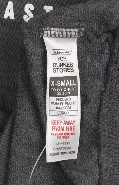 Mens UK Size XS Dunnes Stores Grey Pullover Hoodie