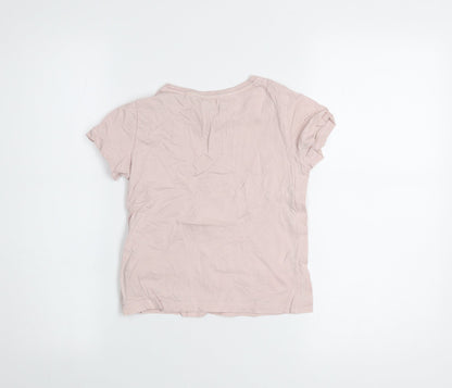 Girls UK Size 7-8 Years Jack Wills Pink Basic T-Shirt