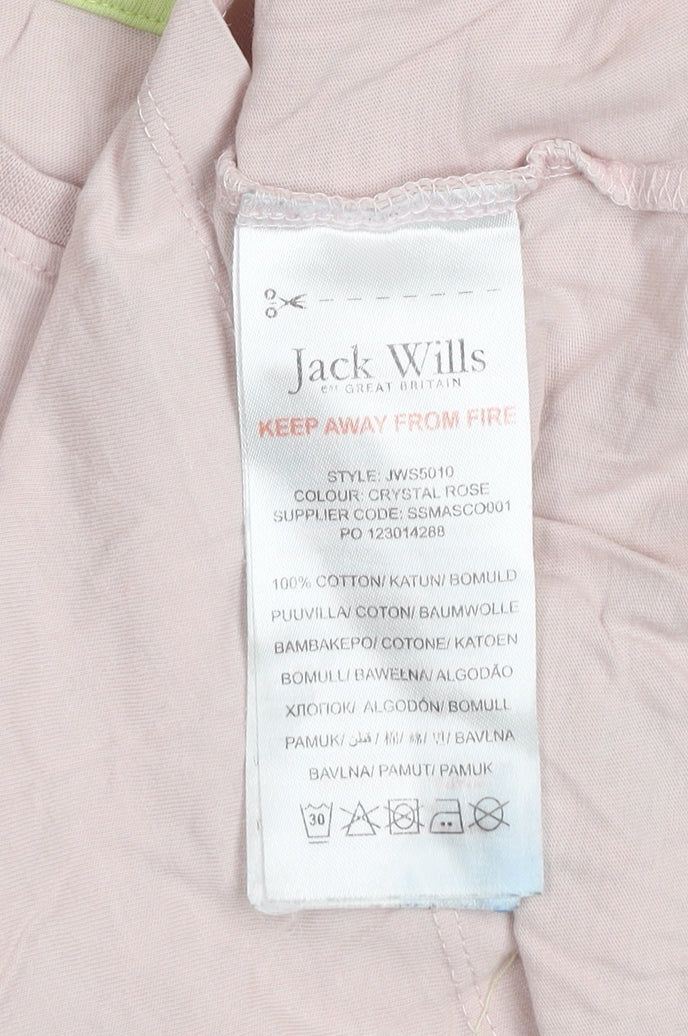 Girls UK Size 7-8 Years Jack Wills Pink Basic T-Shirt
