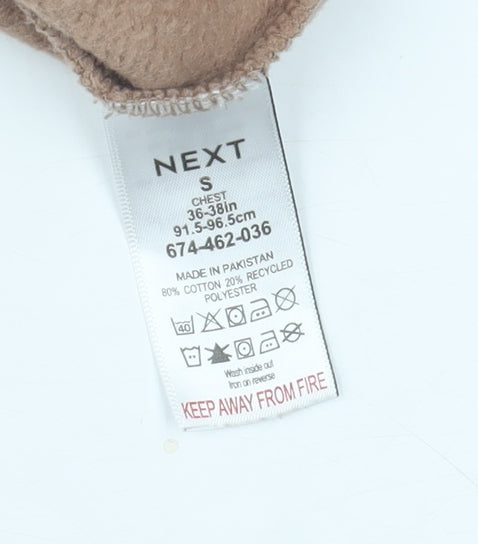 Mens UK Size S NEXT Beige Pullover Sweatshirt