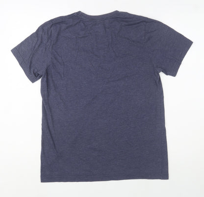 Spokeshirts Men's Blue Graphic Funny Bike T-Shirt Size M