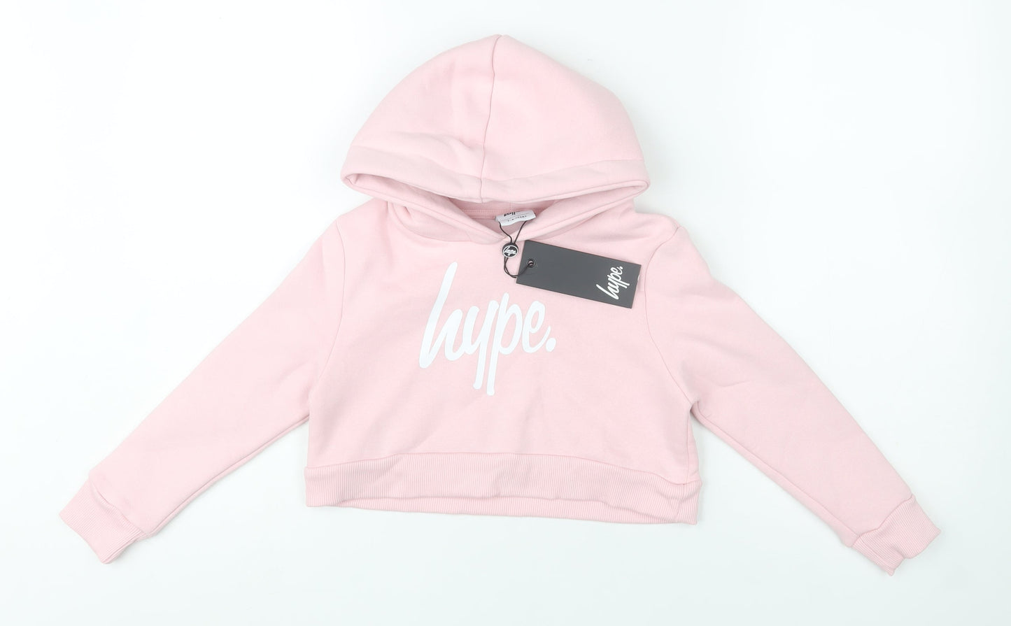 Girls UK Size 7-8 Years Hype Pink Pullover Hoodie
