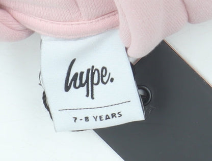 Girls UK Size 7-8 Years Hype Pink Pullover Hoodie