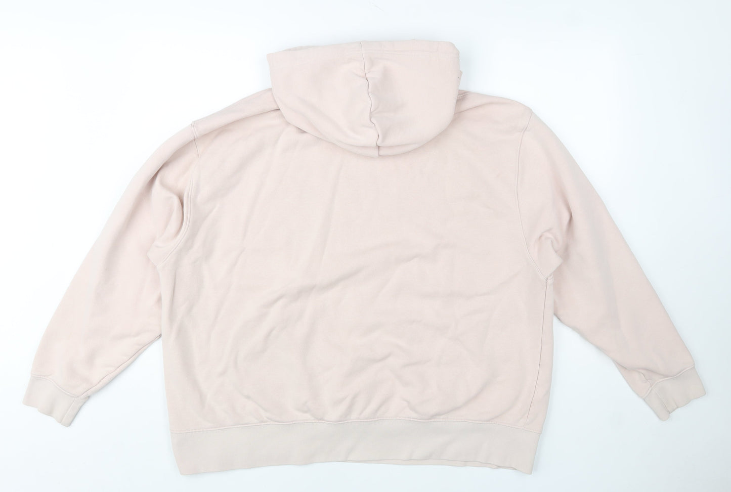 Nike Women Beige Pullover Hoodie 1X Cotton Blend Logo