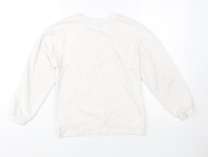Harry Potter Girls White Sweatshirt 10-11 Years Graphic Crew Neck Pullover