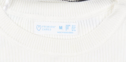 Primark Women’s White Black Striped Bodycon Knit Midi Dress M