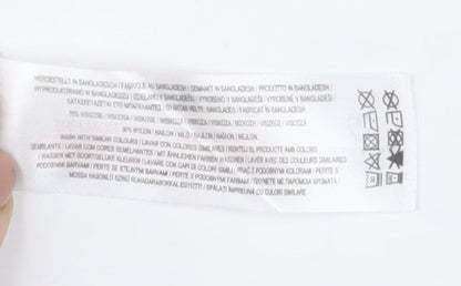 Primark Women’s White Black Striped Bodycon Knit Midi Dress M