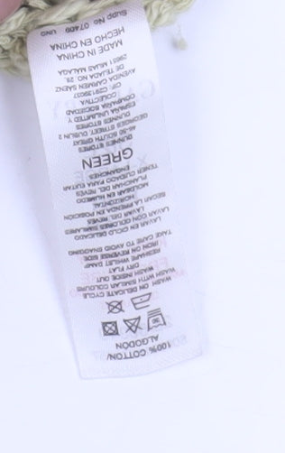 Gallery Women Green Chunky Knit Cotton Relaxed Fit Jumper XL