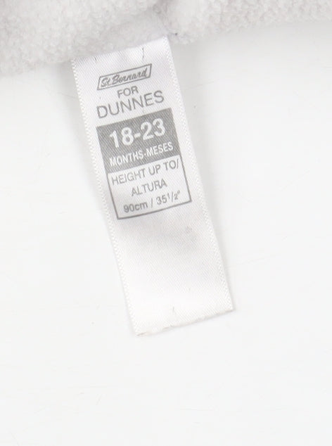 St. Bernard for Dunnes Girls Navy Hooded Puffer Jacket 18-23 Months Embroidered