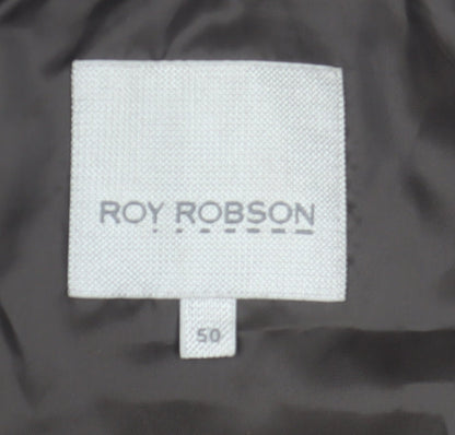 Mens UK Size 50 ROY ROBSON Brown Quilted Coat