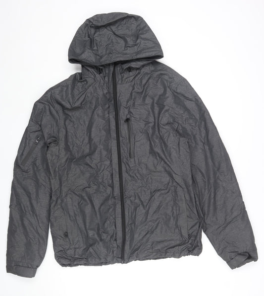 Mens UK Size L TU Grey Windbreaker Coat