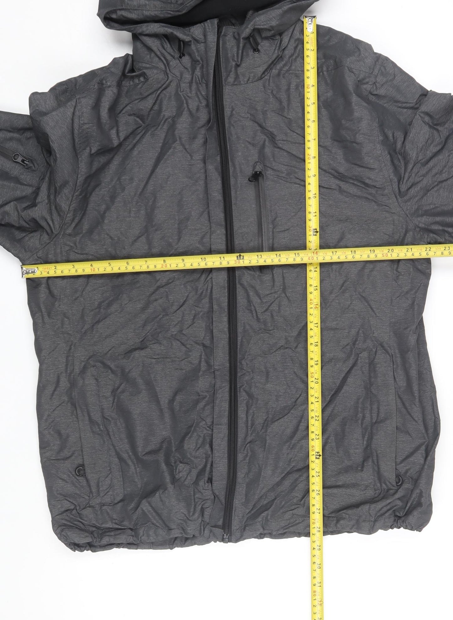 Mens UK Size L TU Grey Windbreaker Coat