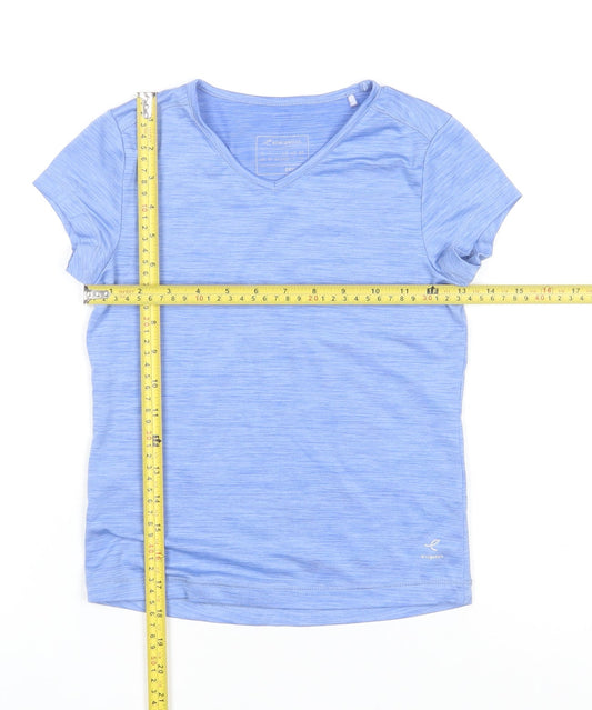 Energetics Boys Blue Short Sleeve V-Neck Activewear T-Shirt Size 128
