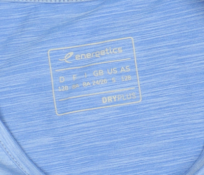 Energetics Boys Blue Short Sleeve V-Neck Activewear T-Shirt Size 128