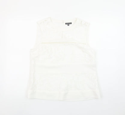 Womens UK Size 14 Warehouse White Camisole Blouse