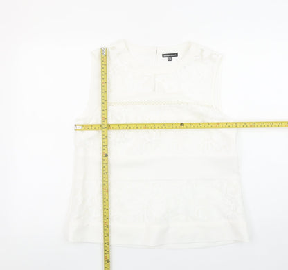 Womens UK Size 14 Warehouse White Camisole Blouse
