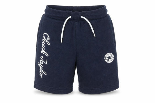 Converse Boys Blue Sweat Shorts 5-6 Years Elastic Waist Drawstring Logo