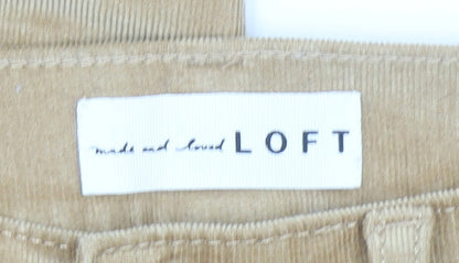 Womens UK Size 4 LOFT Slim Fit Chino Beige Trousers