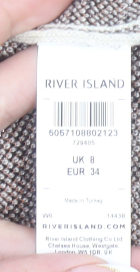 Womens UK Size 8 River Island Beige Pullover Jumper