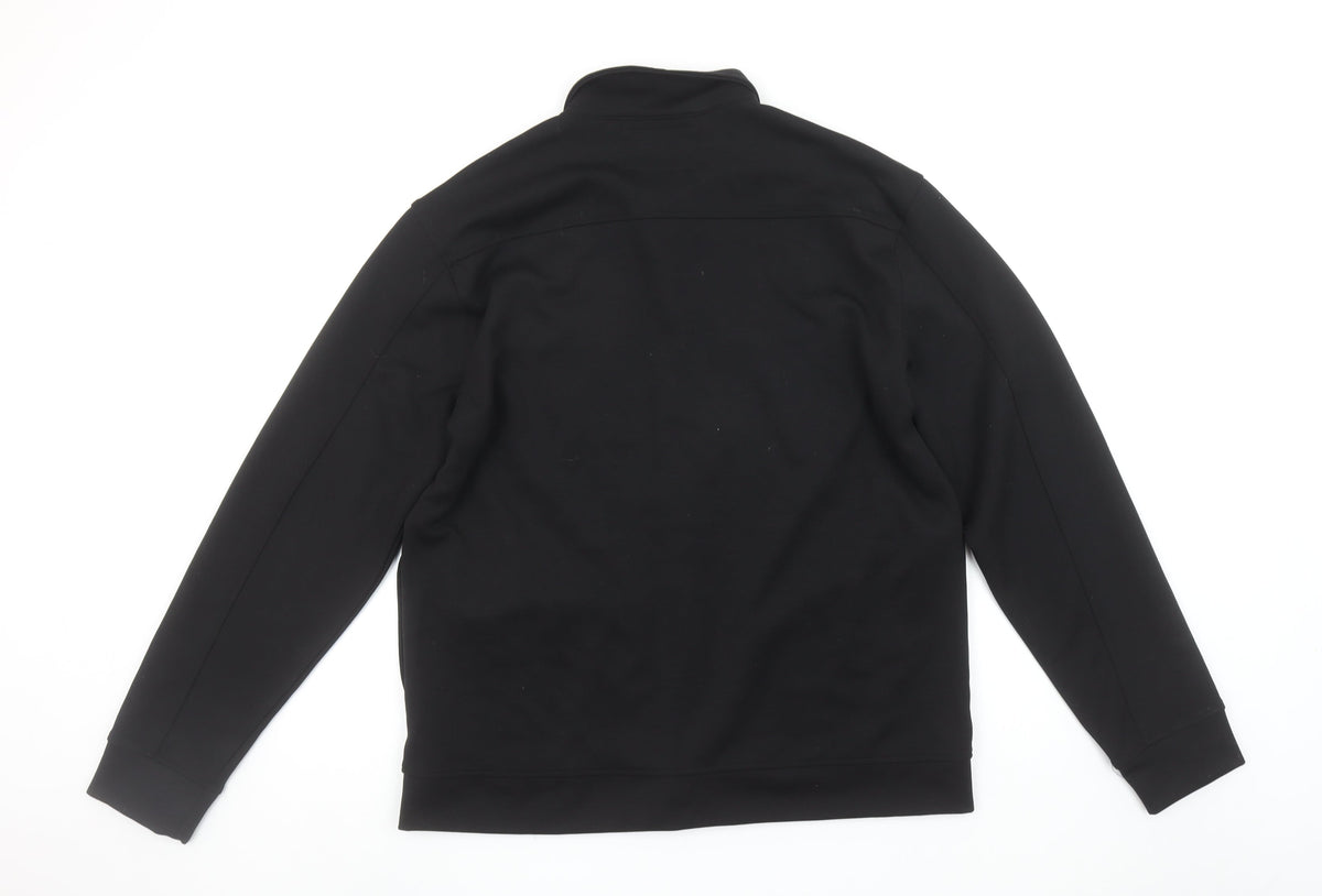 Easy Men's Black Regular Fit Long Sleeve Snap Button-Up Shirt