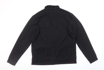 Easy Men's Black Regular Fit Long Sleeve Snap Button-Up Shirt