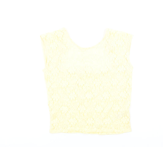 Womens UK Size 10 Savida Yellow Camisole Blouse
