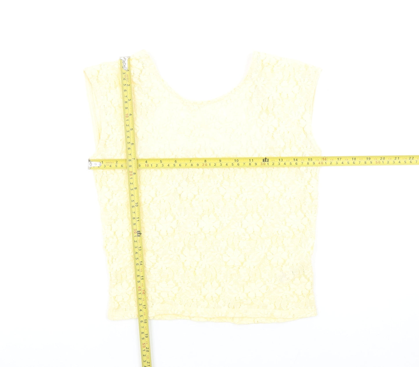 Womens UK Size 10 Savida Yellow Camisole Blouse