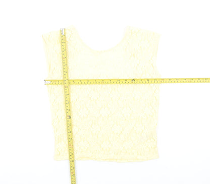 Womens UK Size 10 Savida Yellow Camisole Blouse