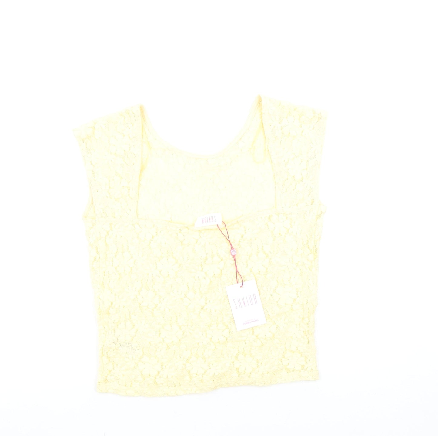 Womens UK Size 10 Savida Yellow Camisole Blouse