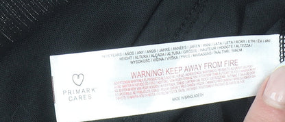 Primark Teens Black Mini Puff Sleeve Square Neck Dress 14-15