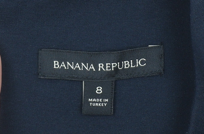 Banana Republic Women Blue Size 8 Sheath Knee Length Work Dress