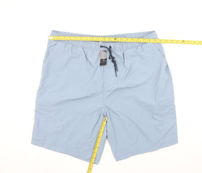 Dunnes Stores Mens Blue 2XL Swim Shorts Elastic Waist Lined Quick Dry