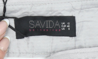 Womens UK Size 12 Savida Regular Fit Chino Grey Trousers